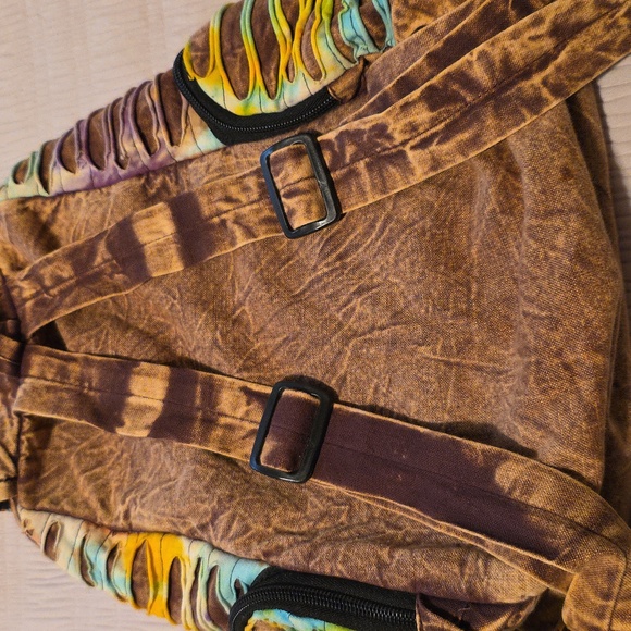 Patchwork Multicolor Backpack, Cute Backpack In Great Condition. - Picture 2 of 3